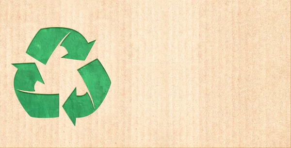 Βέλη Ανακυκλώνουν Σύμβολο Ριγέ Υφή Χαρτόνι Οριζόντια Κάθετα Πανό Οικολογική — Φωτογραφία Αρχείου