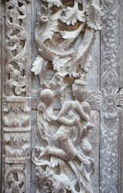 Shwenandaw manastırında (Altın Saray Manastırı), Mandalay bölgesinde, Myanmar, Hindiçin