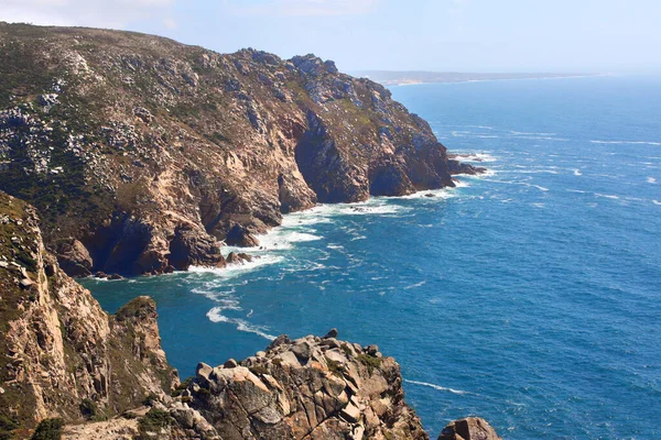 Cabo Roca Najbardziej Zachodniej Punkt Europy Wybrzeże Portugalii — Zdjęcie stockowe