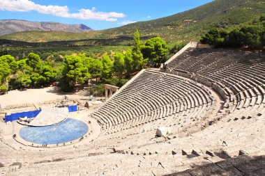 Antik epidaurus tiyatro, peloponnese, Yunanistan