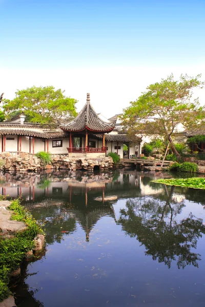 Trädgård av fiskare i Suzhou, Kina — Stockfoto