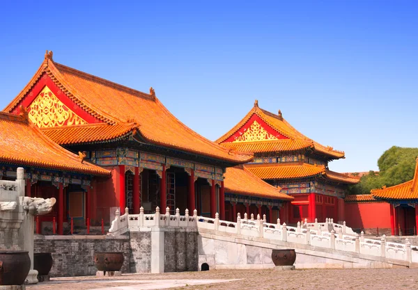 Oude paviljoens in de verboden stad, Peking, China — Stockfoto