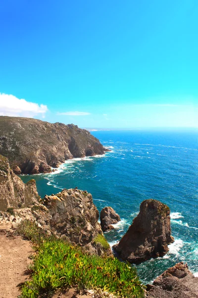 Cabo da roca, wybrzeża Portugalii, większość zachodnich punktu europ — Zdjęcie stockowe