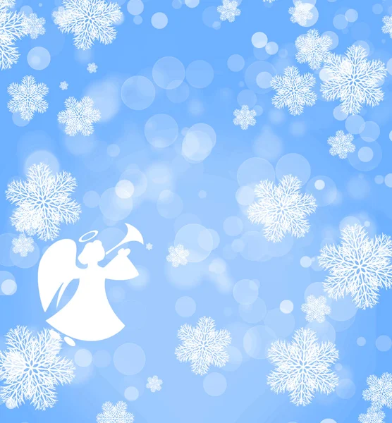 Kerstmis achtergrond met engel — Stok fotoğraf