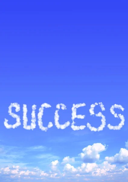 Nuvens na forma de palavra de sucesso — Fotografia de Stock