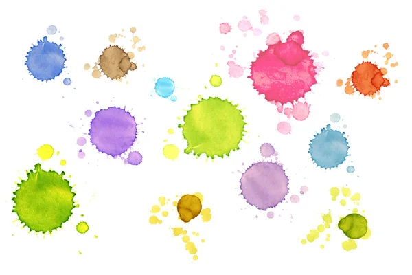 Set of stains of paint — Stock Photo, Image