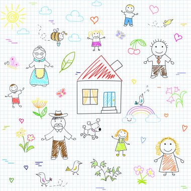 Mutlu bir aile ile sorunsuz arka plan