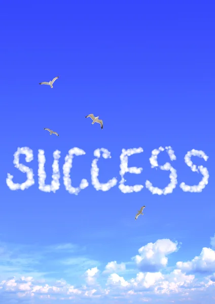 Clouds in the form of success word — Stock Photo, Image