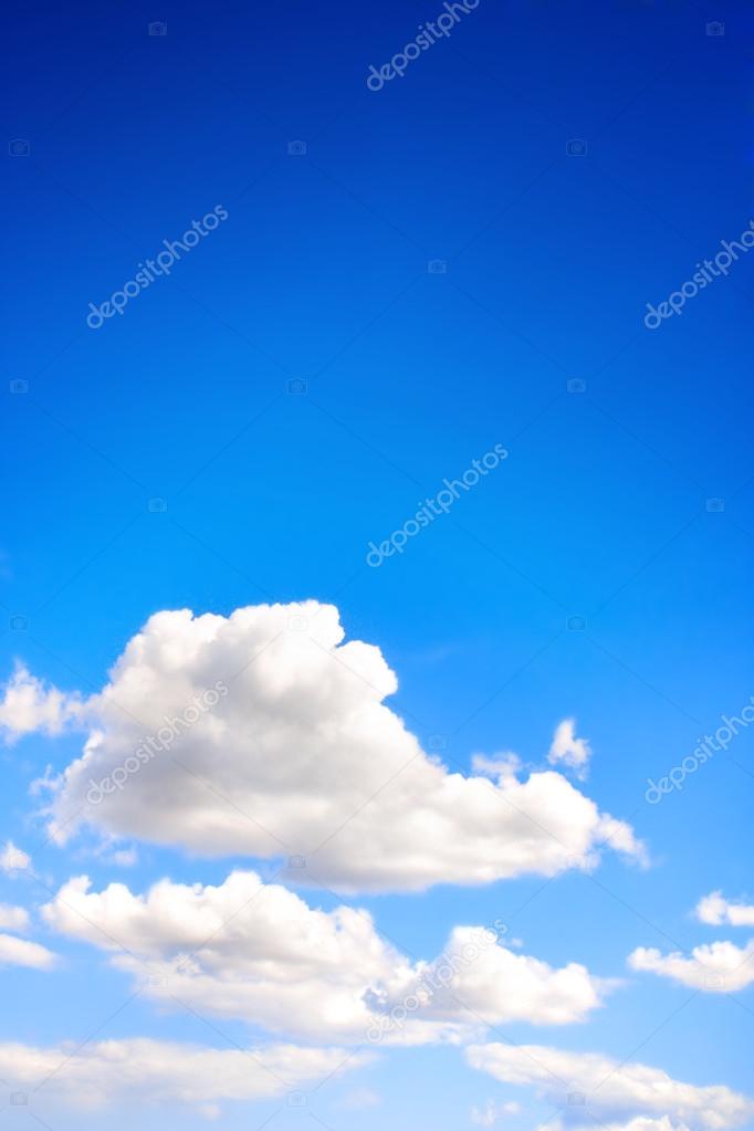 White clouds in the blue sky