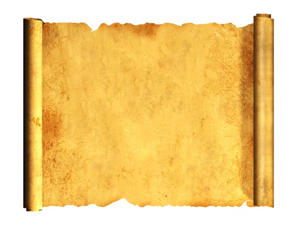 3d scroll of old parchment — Stock Photo, Image