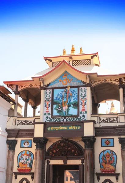 Ingang naar de tempel van Shiva, Pashupatinath Crematie, Nepal, Kathmandu, Nepal — Stockfoto