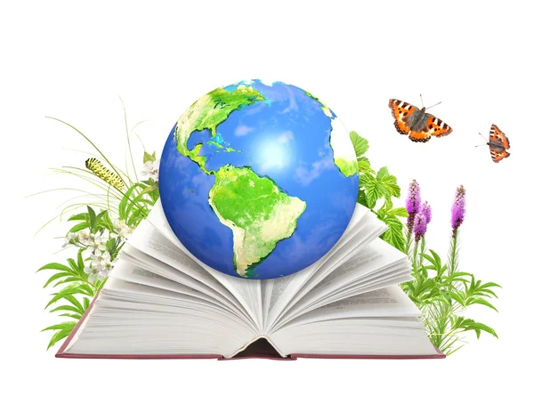 Book of nature and Earth — Stock Photo, Image