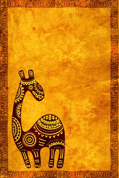 Background with African traditional animal — Stock Photo, Image