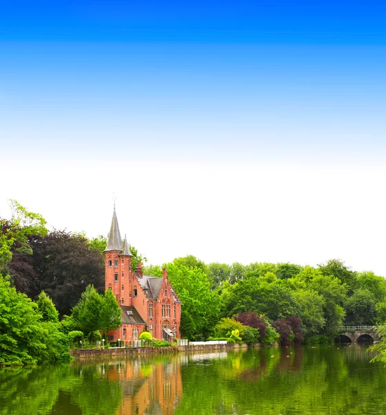 Lago de amor famoso em Bruges, Bélgica — Fotografia de Stock