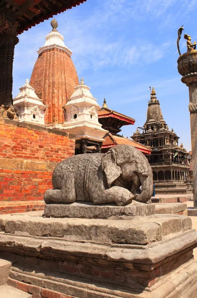Heykelleri, fil, Patan, Katmandu Vadisi'nde, Nepal — Stok fotoğraf