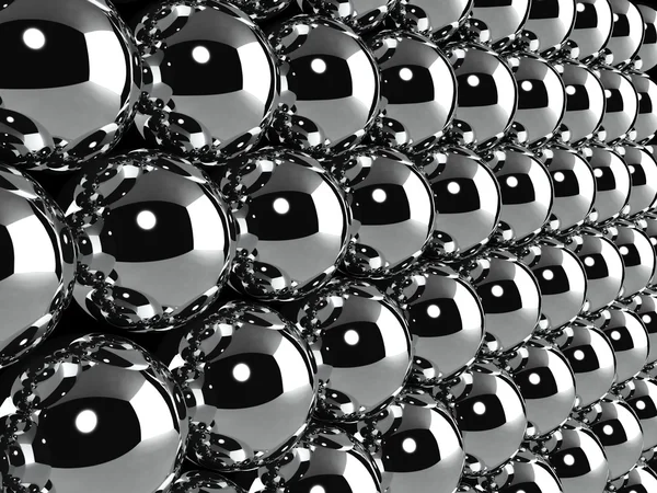 Abstract background with chrome balls — Stock Photo, Image