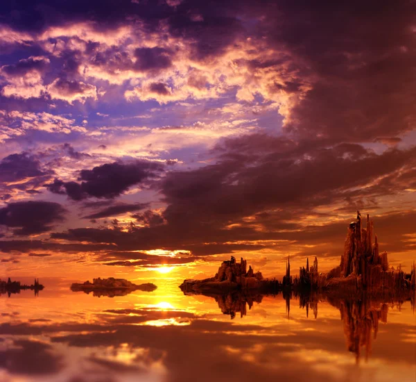 Beau paysage dans la planète fantaisie — Photo