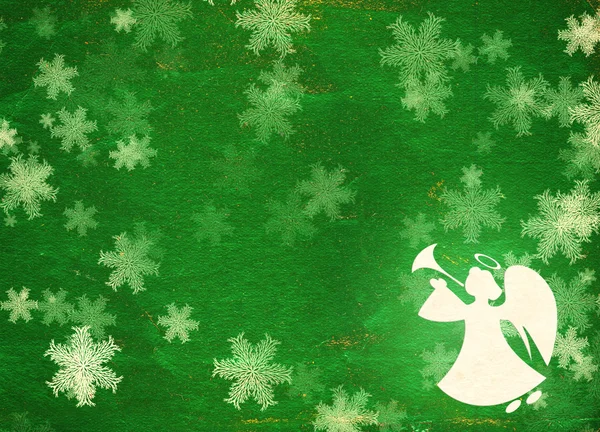Grunge Christmas background with angel — Stock Photo, Image