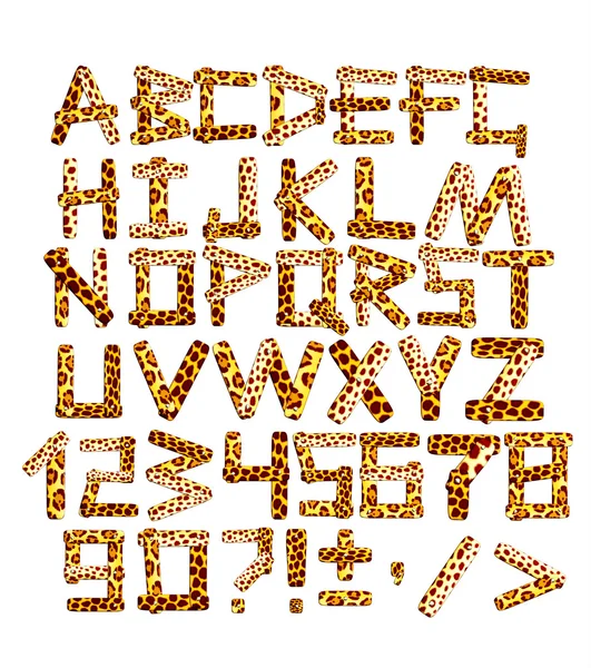 Alfabeto 3d en estilo de un safari —  Fotos de Stock