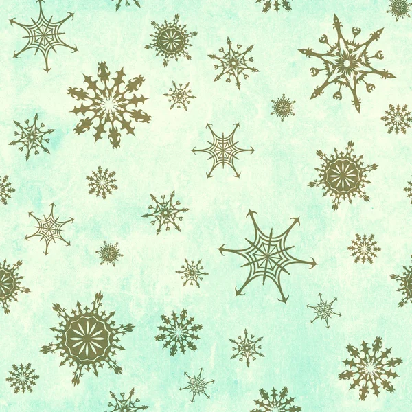 Background of old, soiled paper and snowflakes pattern — Stock Photo, Image