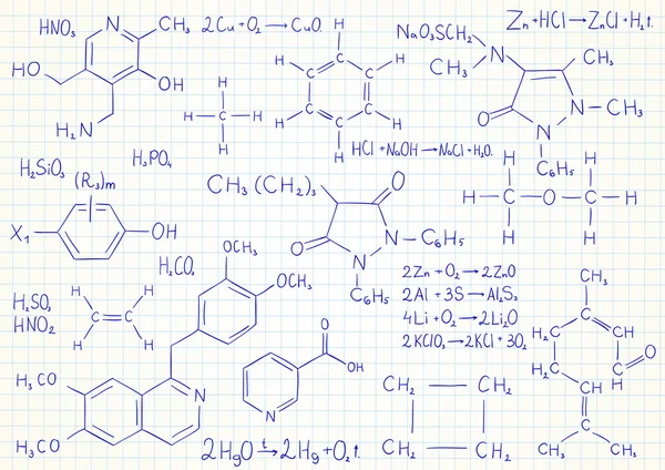 化学式のベクトルの背景 — ストックベクタ