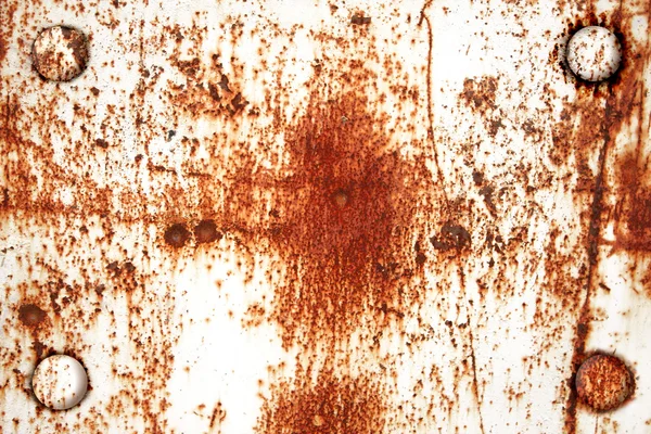 Rusty metal texture with rivets — Stock Photo, Image