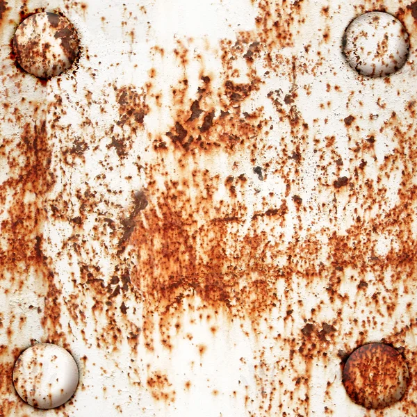 Rusty metal texture with rivets — Stock Photo, Image