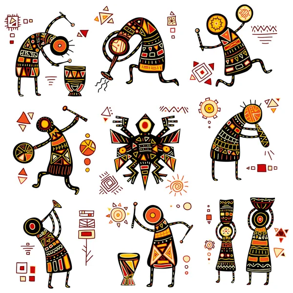 Patrones étnicos africanos — Vector de stock