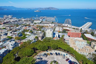 san Francisco Coit Kulesi, California, ABD görülen Cityscape