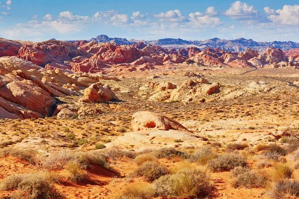 Dolinie Parku Narodowego pożaru w Nevada, Stany Zjednoczone Ameryki — Zdjęcie stockowe