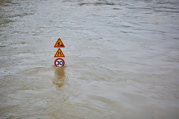 Flood in Paris — Stock Photo, Image