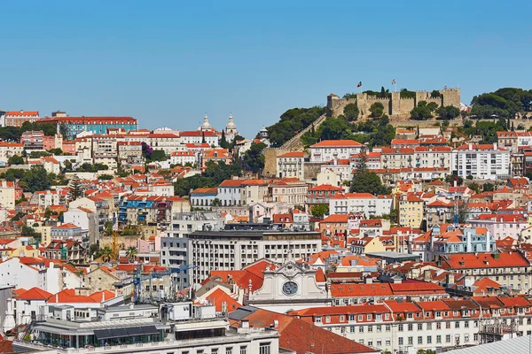 Vista panoramica aerea del centro di Lisbona, Portogallo — Foto Stock