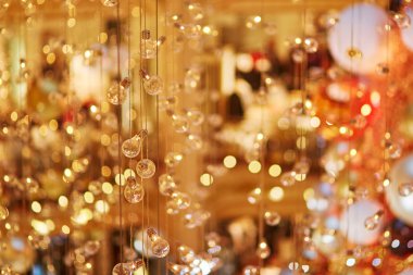 Birçok soyut ışıklar ve Noel süsleri