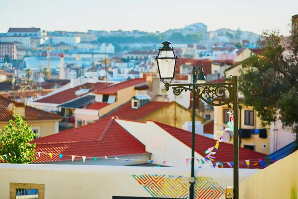 Vista panorámica aérea del centro de Lisboa — Foto de Stock