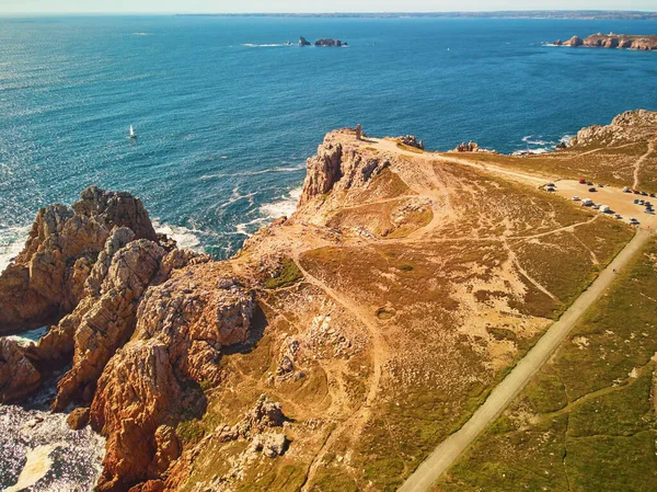 Vista Panorâmica Península Crozon Dos Destinos Turísticos Mais Populares Bretanha — Fotografia de Stock