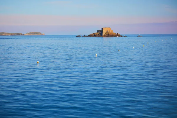 Vista Panorámica Del Mar Temprano Mañana Saint Malo Bretaña Francia — Foto de Stock