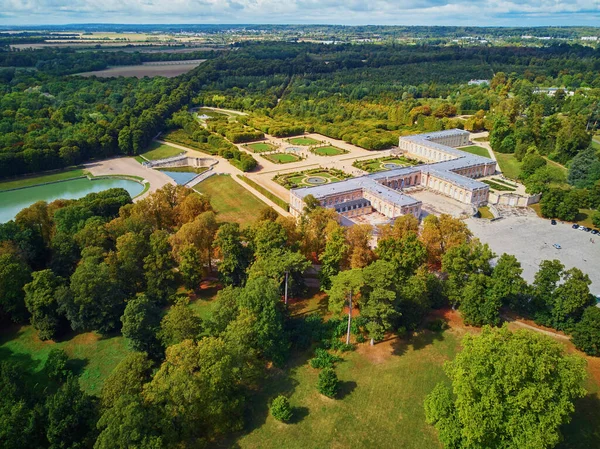 Widok Lotu Ptaka Pałac Grand Trianon Ogrodach Wersalskich Paryż Francja — Zdjęcie stockowe