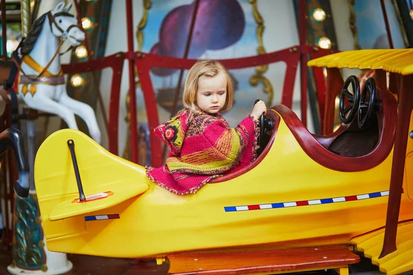 Toddler Having Fun Vintage French Merry Paris France Adorable Little — Stock Photo, Image