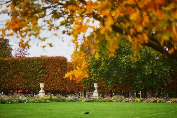 Beautiful Fall Day Tuileries Garden Paris Autumn Season France — 스톡 사진