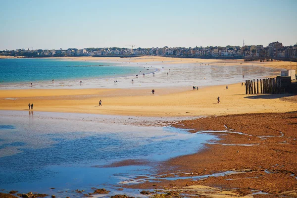 Scenic View Beaches Coastline Saint Malo Brittany France Photo Taken — Stock Photo, Image
