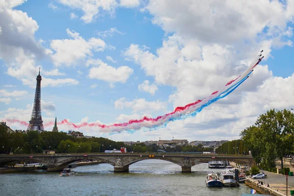 Párizs Franciaország August 2021 Francia Légierő Aerobic Csapat Patrouille France — Stock Fotó