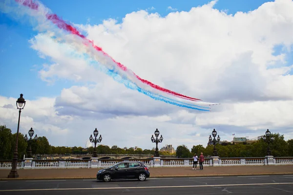 Párizs Franciaország August 2021 Francia Légierő Aerobic Csapat Patrouille France — Stock Fotó