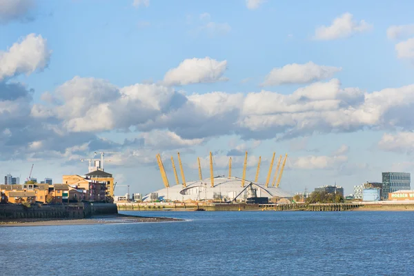 Millenium Dome von Greenwich, London, Großbritannien aus gesehen — Stockfoto