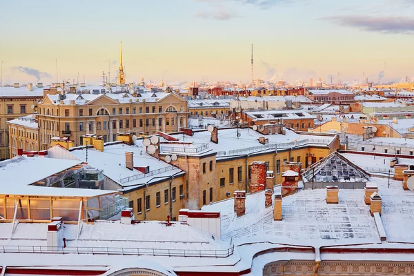 Péter és Paul Fortress és tetők — Stock Fotó