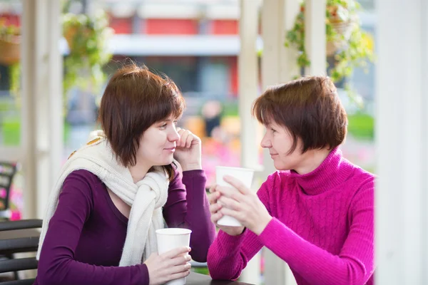 Middle aged woman and her grown up daughter — Stock Photo, Image