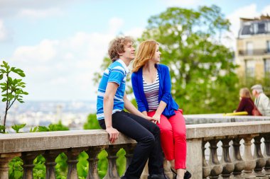 Paris, Montmartre tepe üzerinde turist
