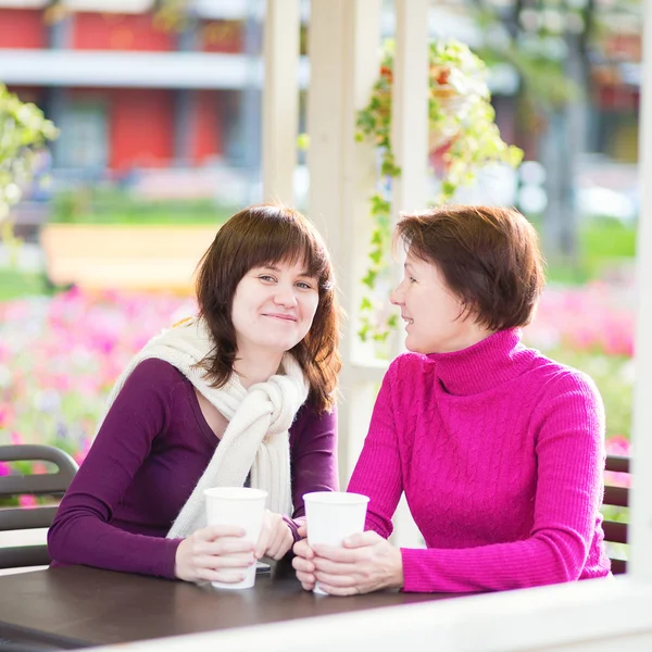 Middle aged woman and her grown up daughter — Stock Photo, Image