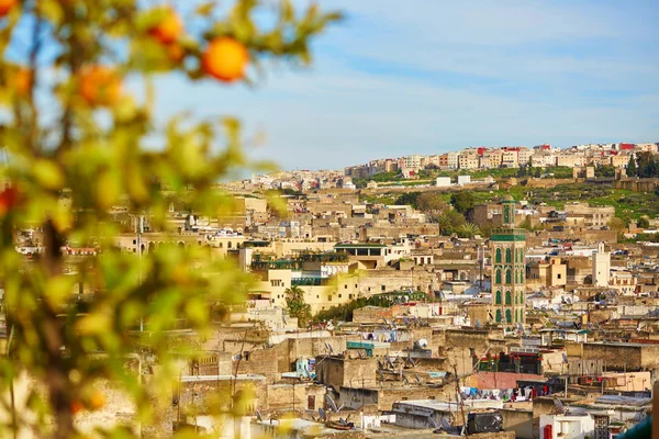 Scenic view to the medina of Fes — Stock Photo, Image
