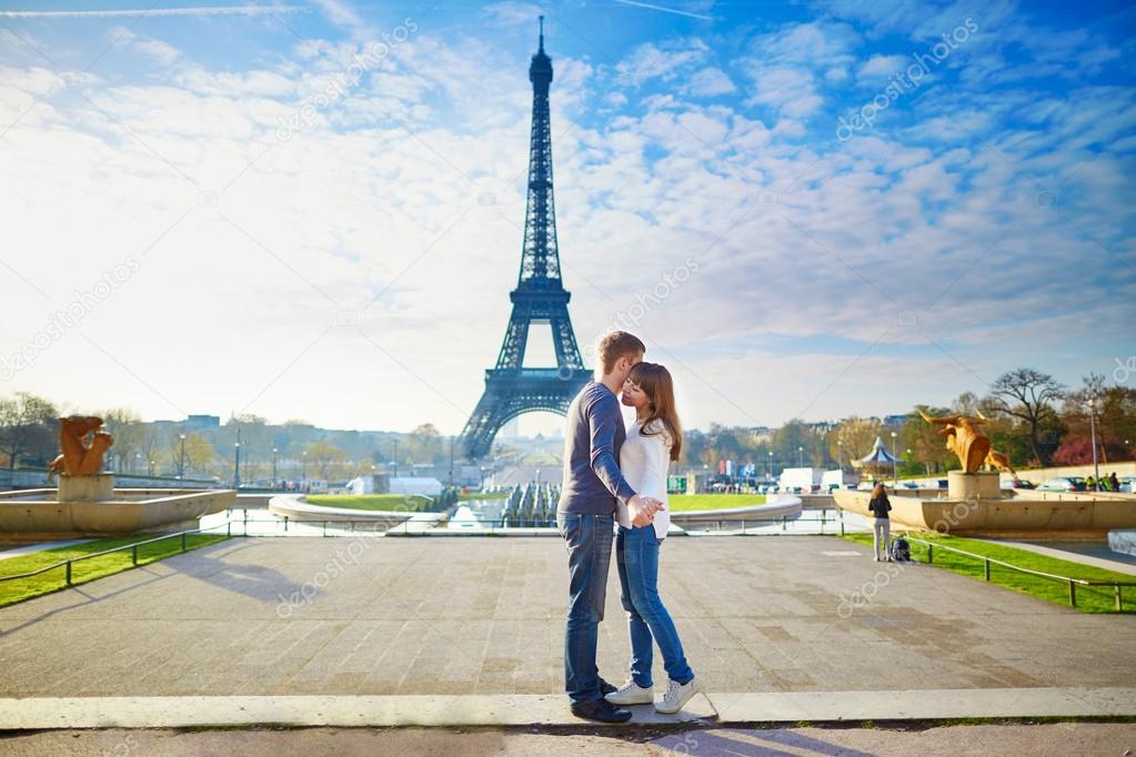 Young romantic couple in Paris