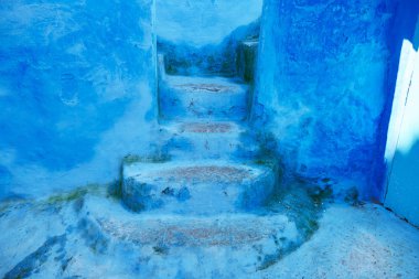 : Chefchaouen, Morocco güzel mavi Medine